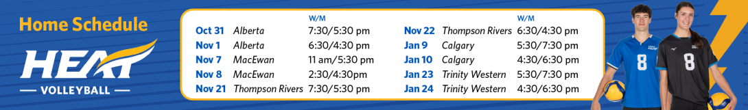 Home Schedule - Heat Volleyball